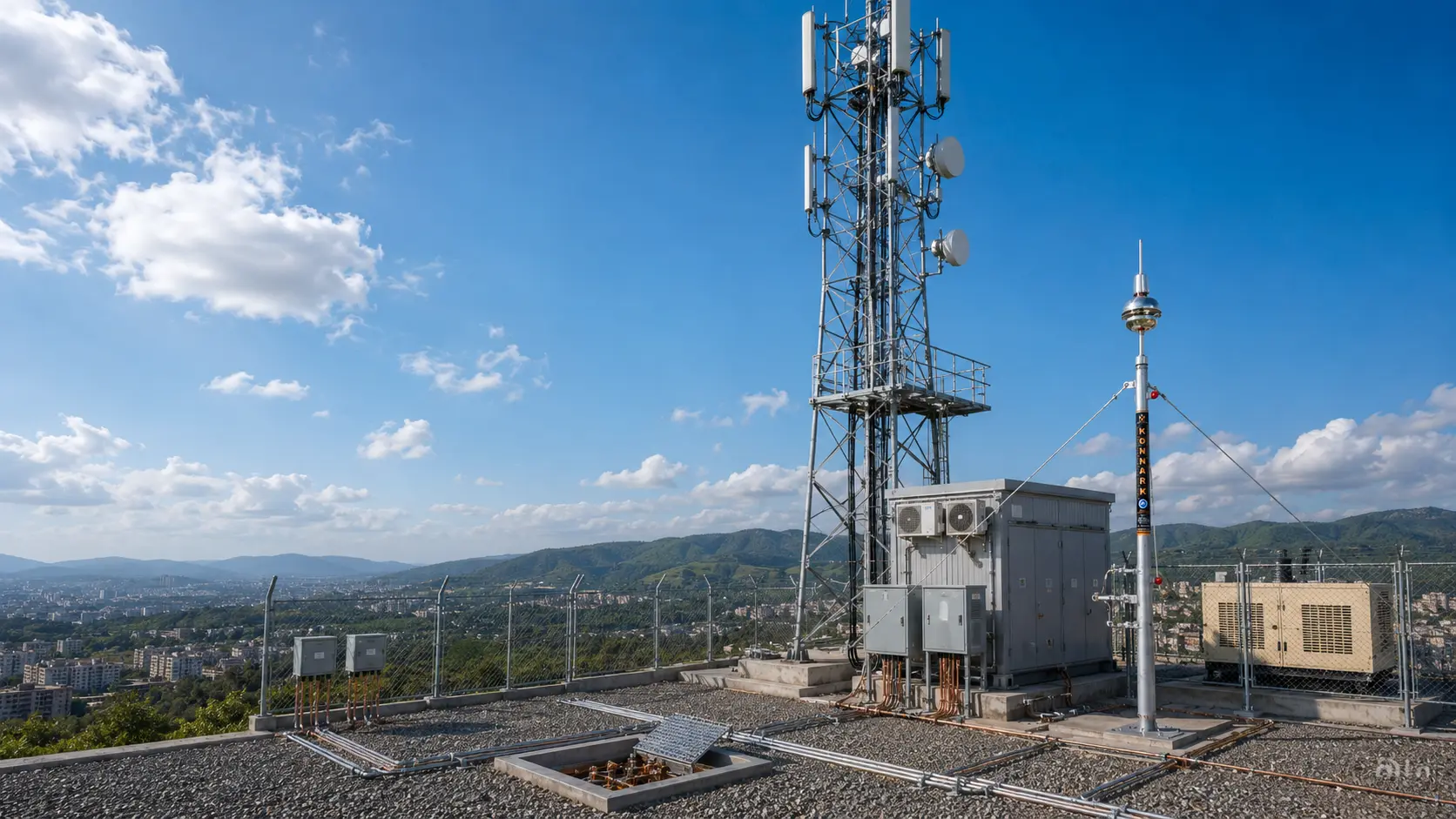 Telecom tower earthing and lightning protection