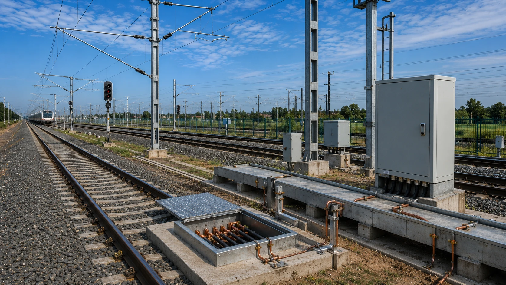 Railway earthing and lightning protection